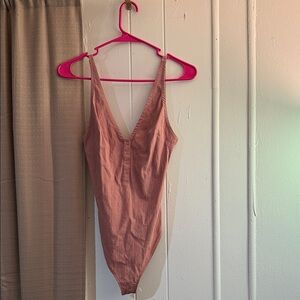 Free People Dusty Pink Bodysuit